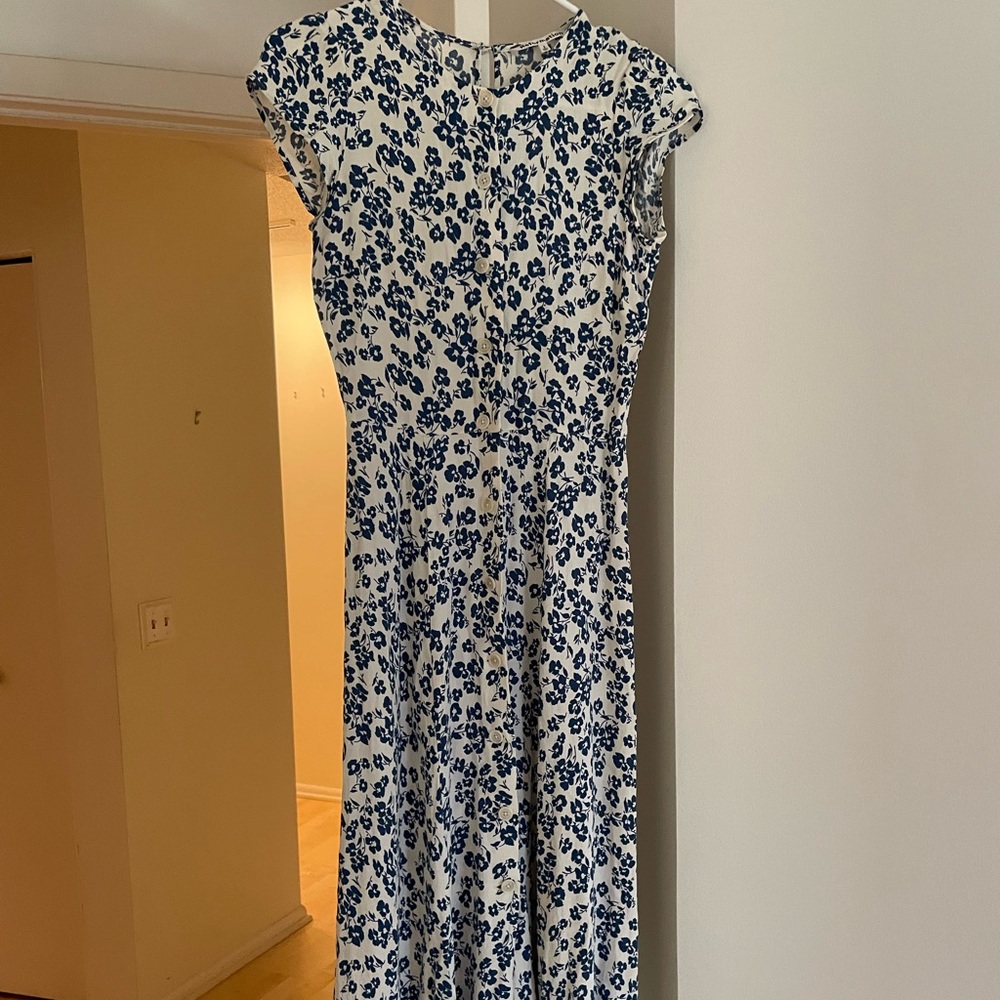 Reformation Button Down Floral Midi Dress
